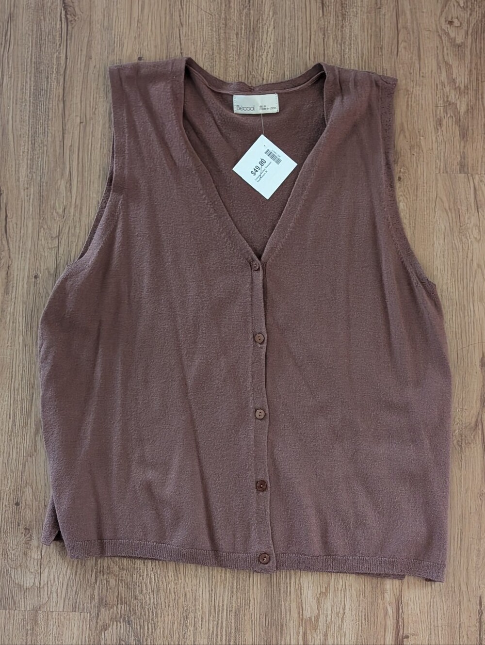 BeCool Brown Light Sweater Vest